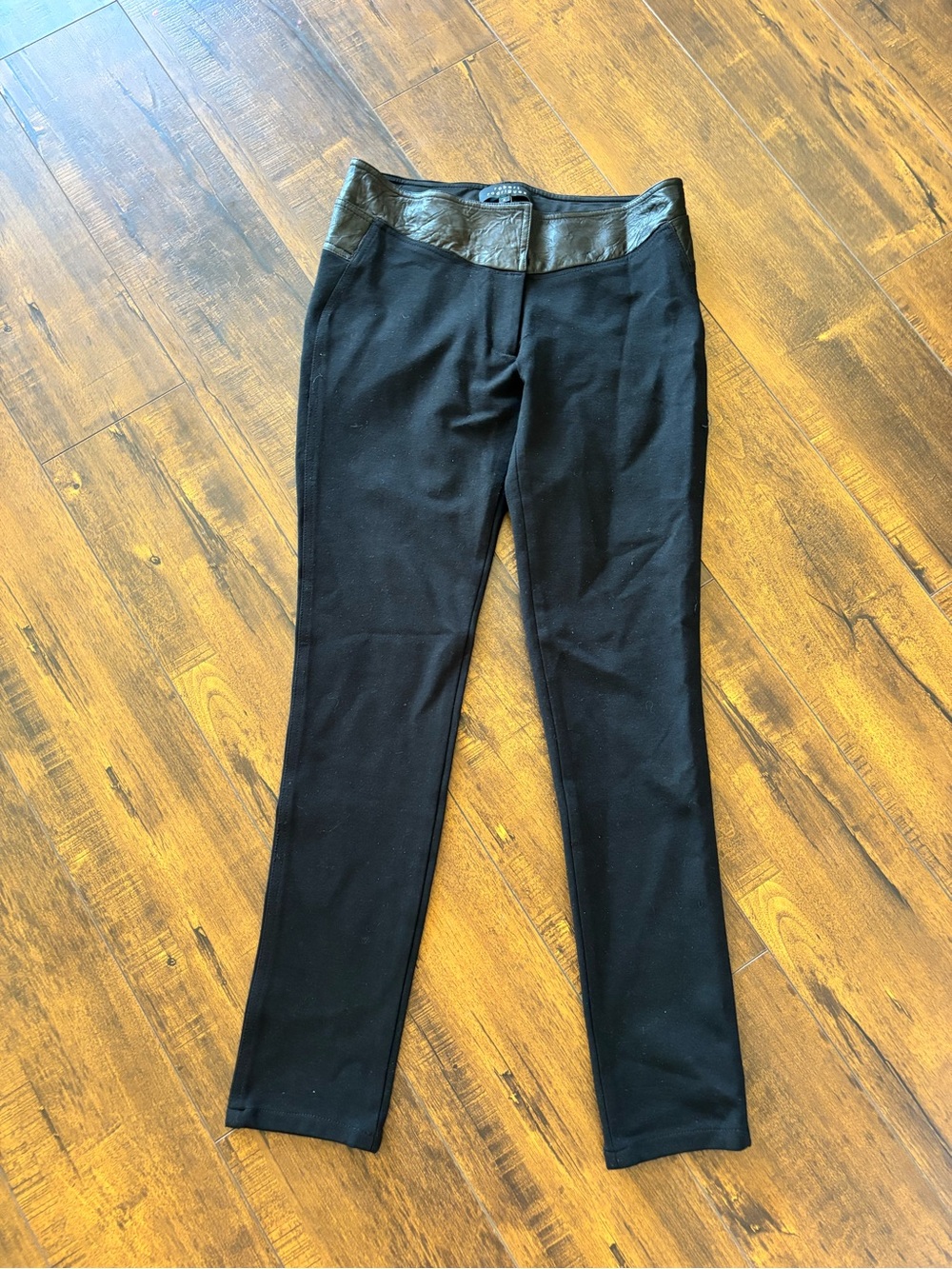 Robert Rodriguez Leather Waistband Slim Pants